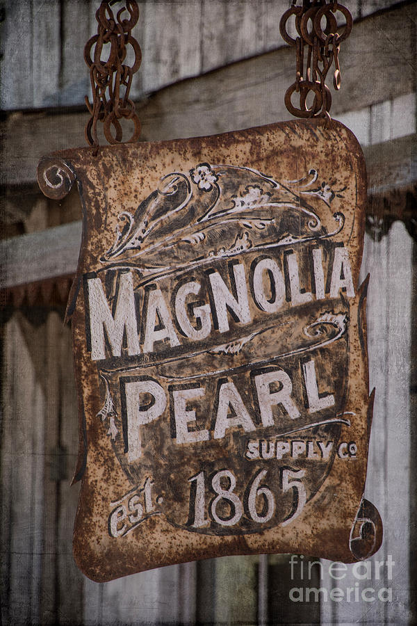 Magnolia Pearl Sign Photograph by Teresa Wilson