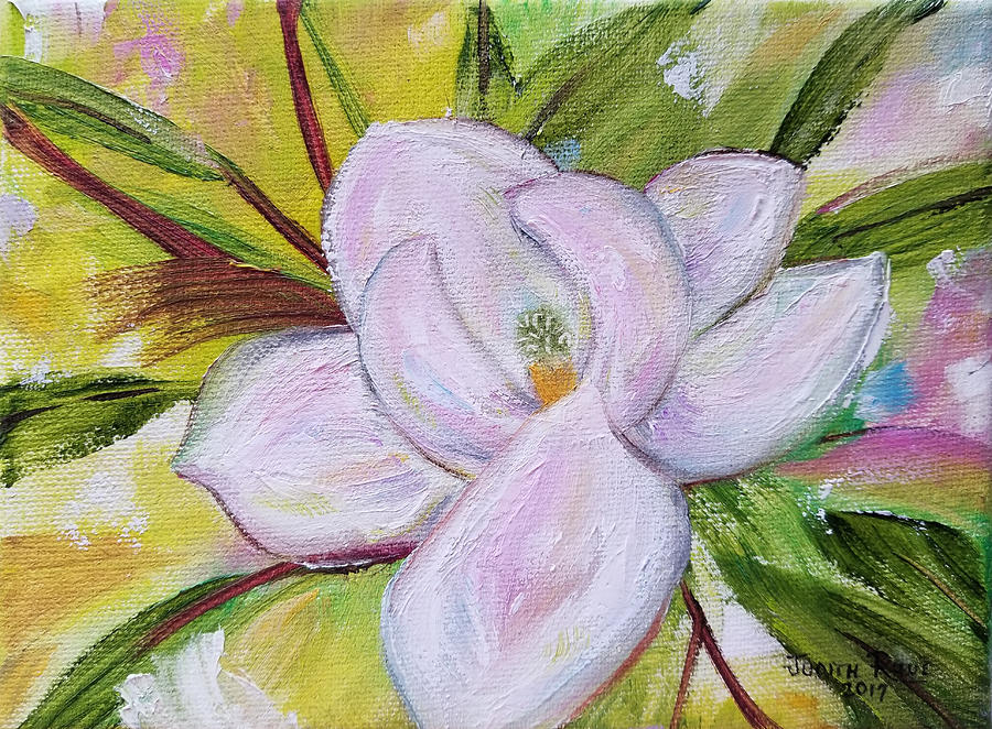 Magnolia Refrain Painting by Judith Rhue