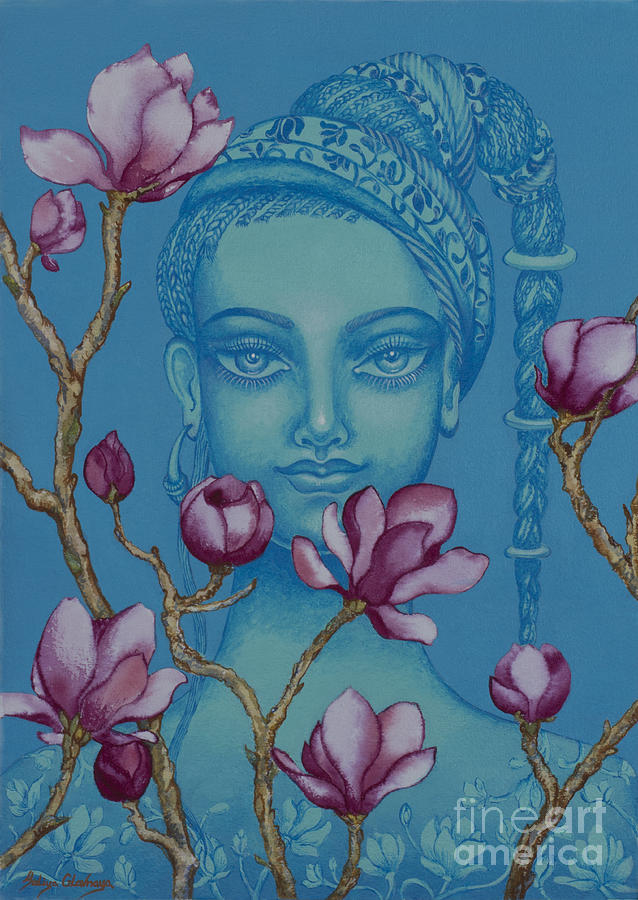 Magnolia Painting by Yuliya Glavnaya