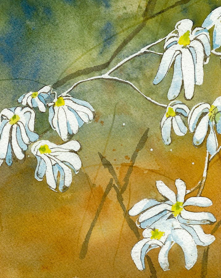 Magnolias 2 of 3 Painting by Lynn Babineau