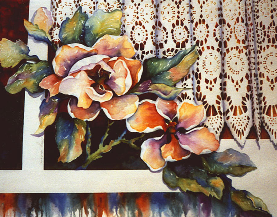 Magnolias and Old Lace Painting by Mary Silvia