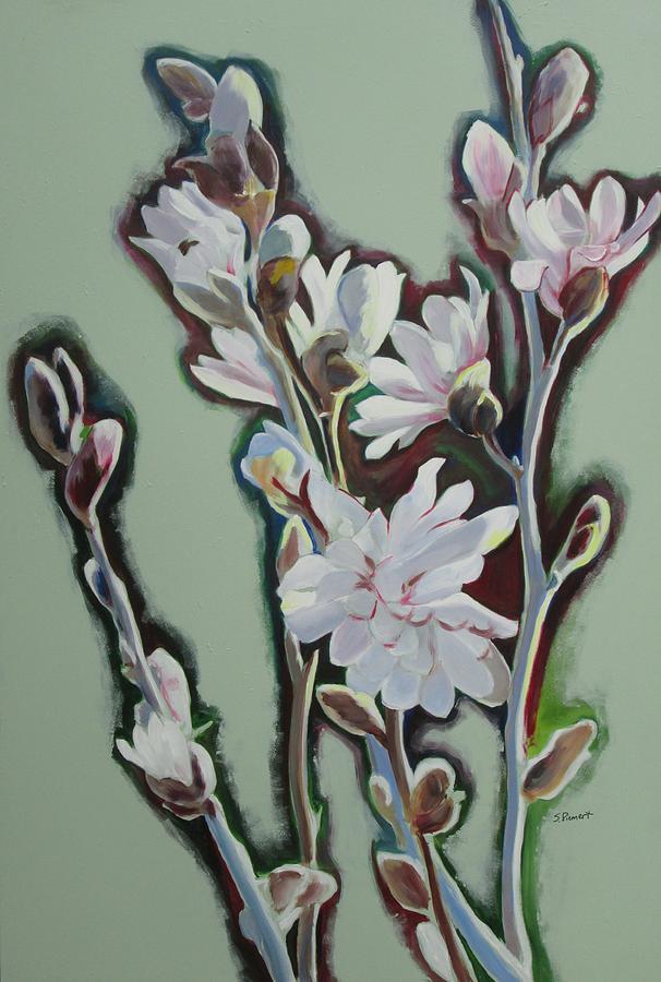Magnolia Movie Painting - Magnolias I by Sheila Diemert