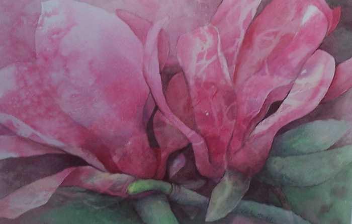 Magnolias in Pink Painting by Ruth Ann Sturgill Magnolias in Pink Painting by Ruth Ann Sturgill