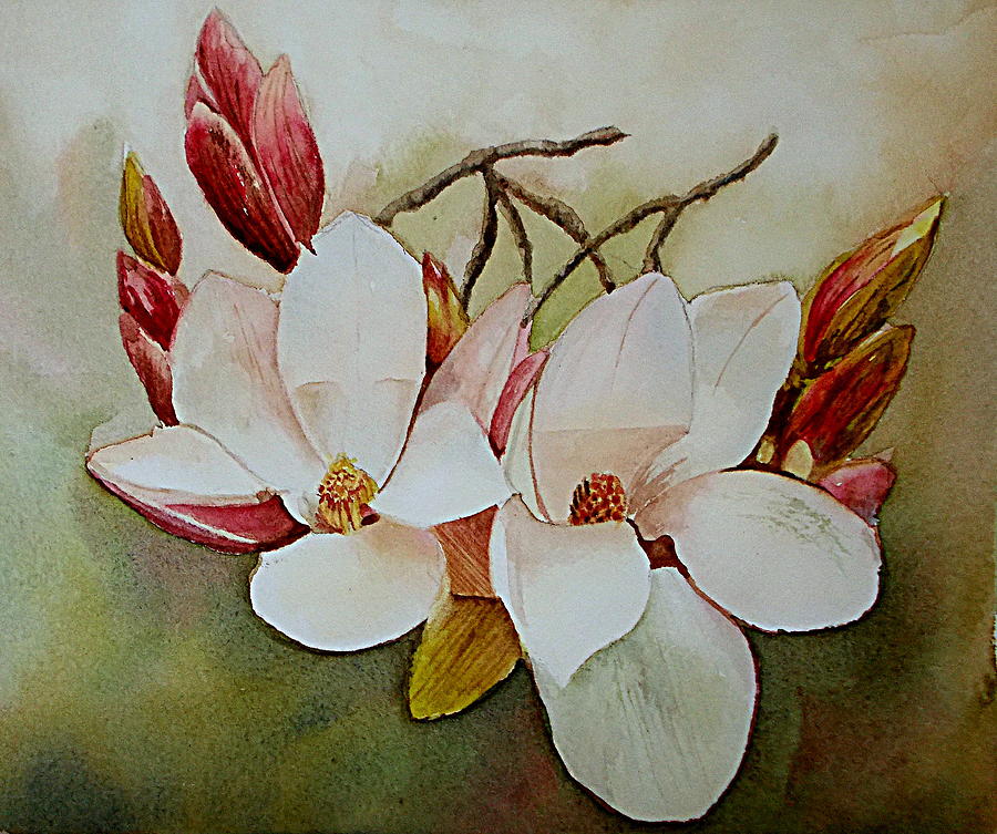 Still Life Painting - Magnolias by Nicole Curreri
