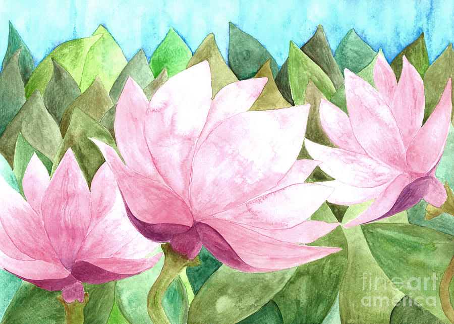 Nature Painting - Magnolias by Sue Gardiner