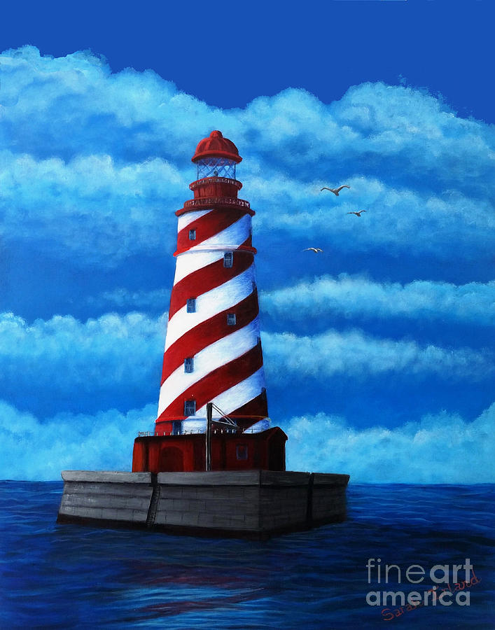 Magnuss Lighthouse Painting by Sarah Irland