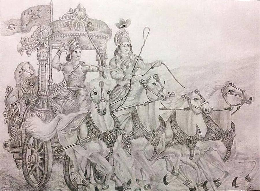 mahabharat Mahabharat Arjun drawing || Shaheer Sheik drawing - YouTube