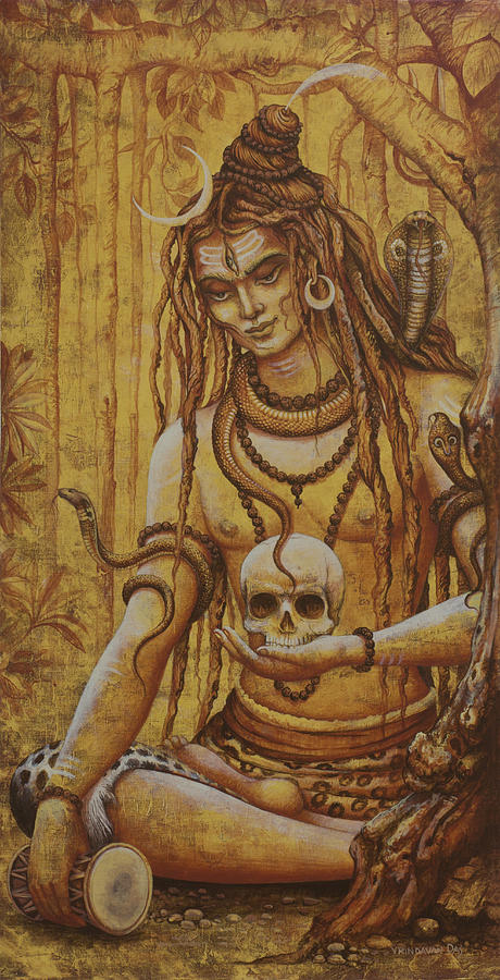 Cobra Painting - Mahadev. Shiva by Vrindavan Das