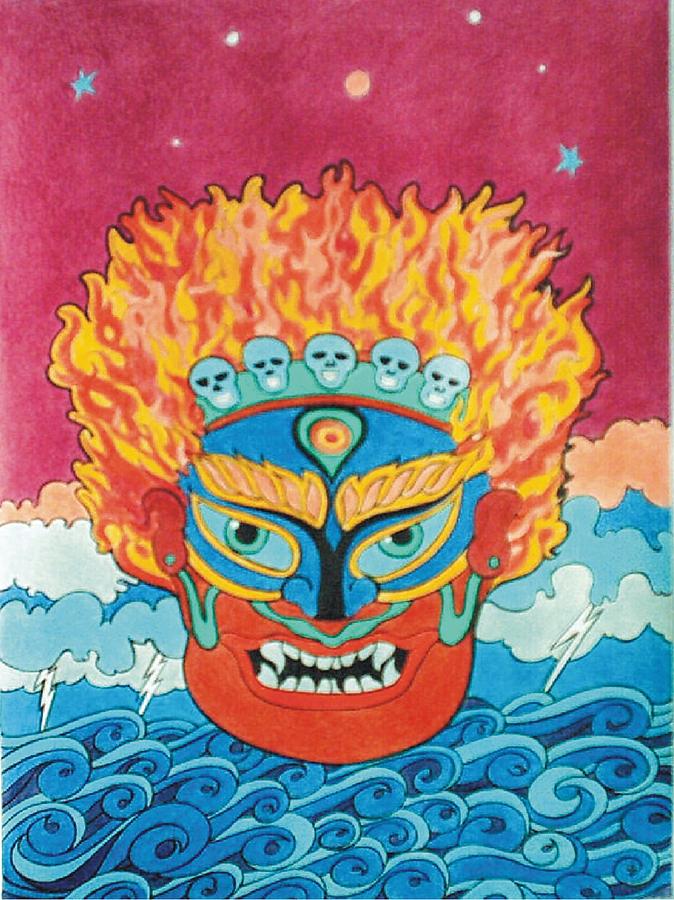 Mahakala Mixed Media - Mahakala Mask by Steven Donnini Mahakala Mixed Media - Mahakala Mask by Steven Donnini