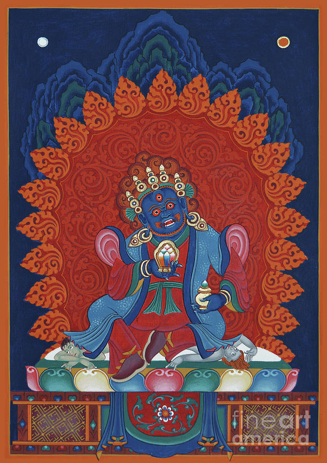 Buddha Painting - Mahakala Shanglon Dorje Dudul by Sergey Noskov