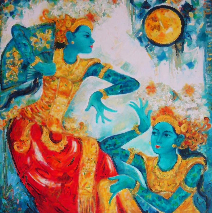 Maharaji Dancers Painting by Ida Bagus Oka - Fine Art America