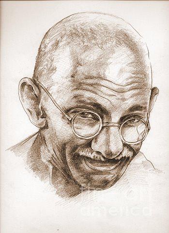 Gandhi Painting - Mahatma Gandhi by Aloke Lal