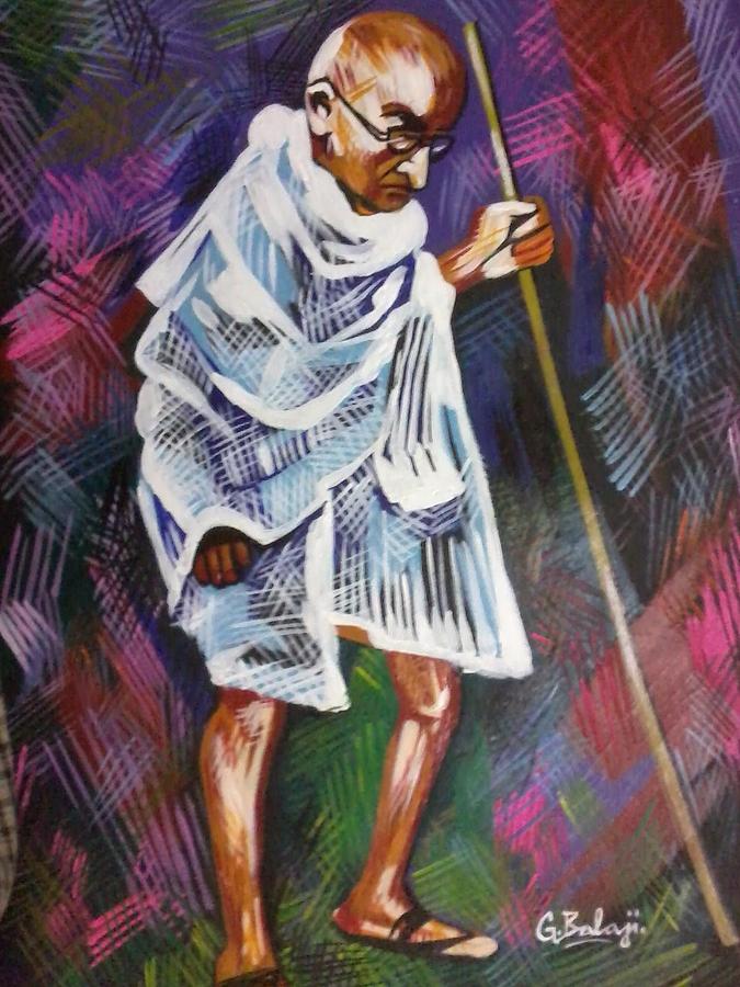 Mahatma Gandhi Painting - Mahatma Gandhi by Balaji G