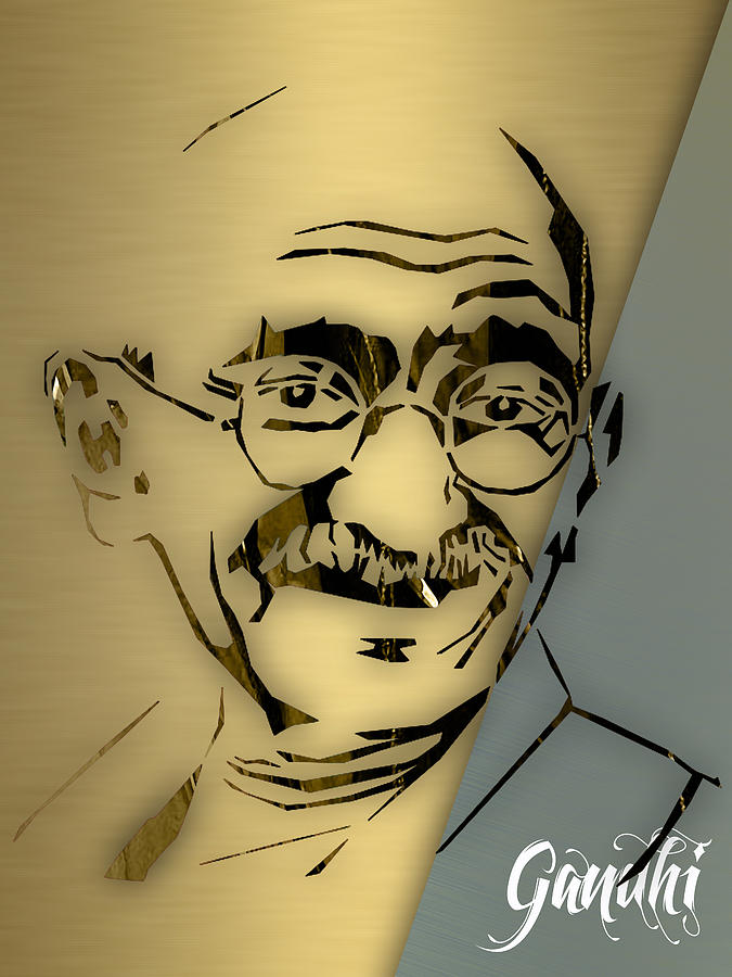 People Changing History Mahatma Gandhi Mixed Media by Marvin Blaine