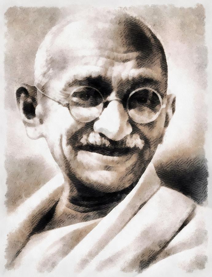Mahatma Gandhi Painting by Esoterica Art Agency