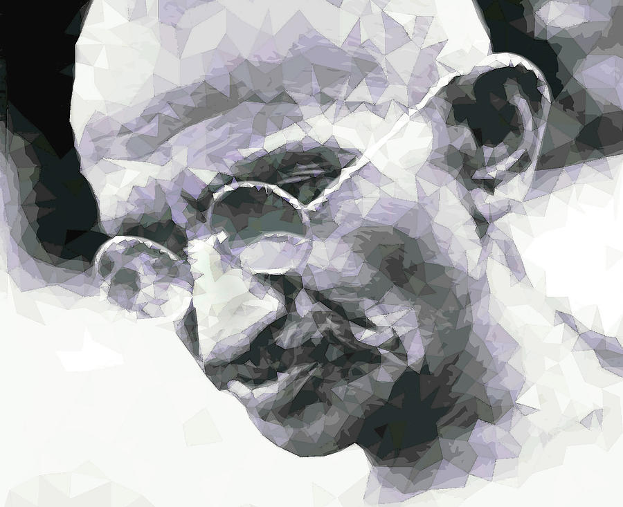 Mahatma Gandhi Digital Art by Mal Bray
