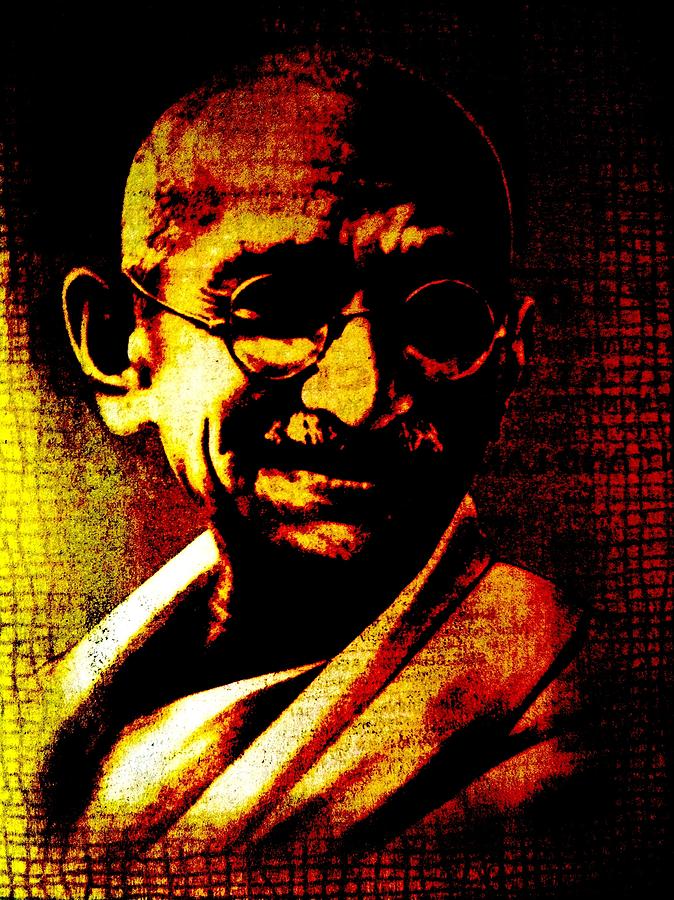 Mahatma Gandhi Digital Art by Piety Dsilva