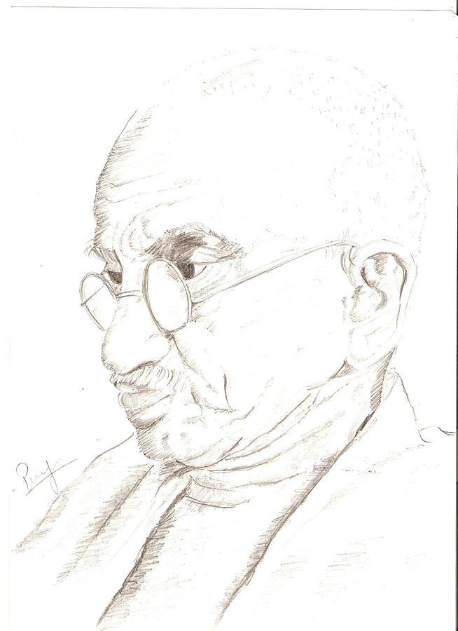 mahatma gandhi drawing easy | Easy drawings, Drawing tutorial, Drawings