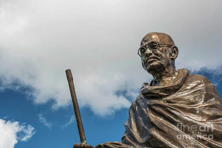 Mahatma Gandhi Statue Cardiff Photograph by Steve Purnell