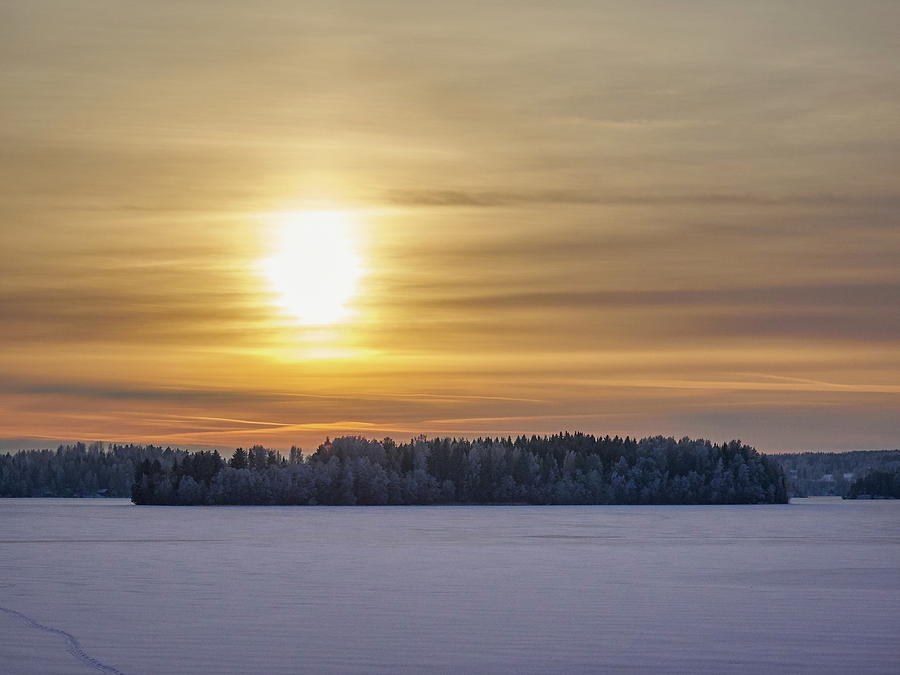 Mahnalanselka sunset Photograph by Jouko Lehto