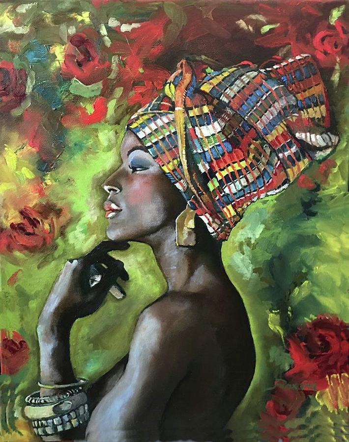 African Nude Women Paint