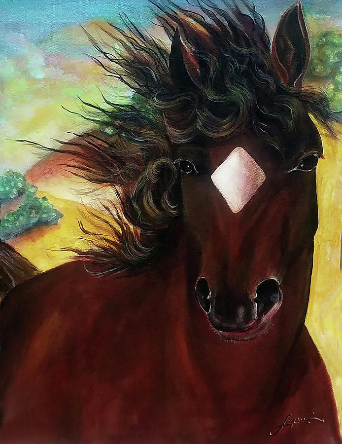 Horse Painting - Mahogany by Thomas Lupari Horse Painting - Mahogany by Thomas Lupari