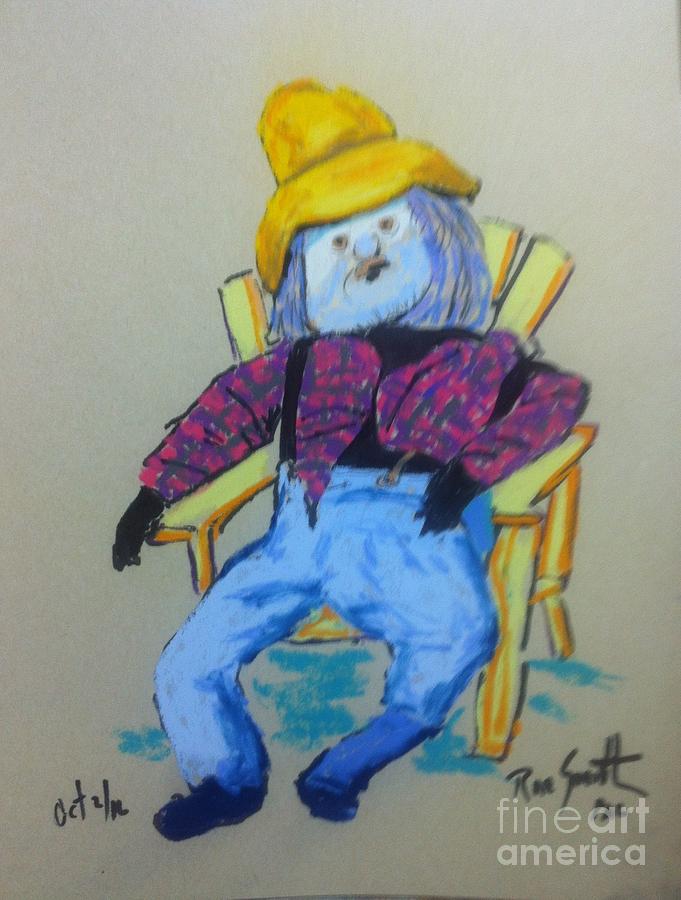 Mahone Bay Scarecrow 2 Pastel by Rae  Smith