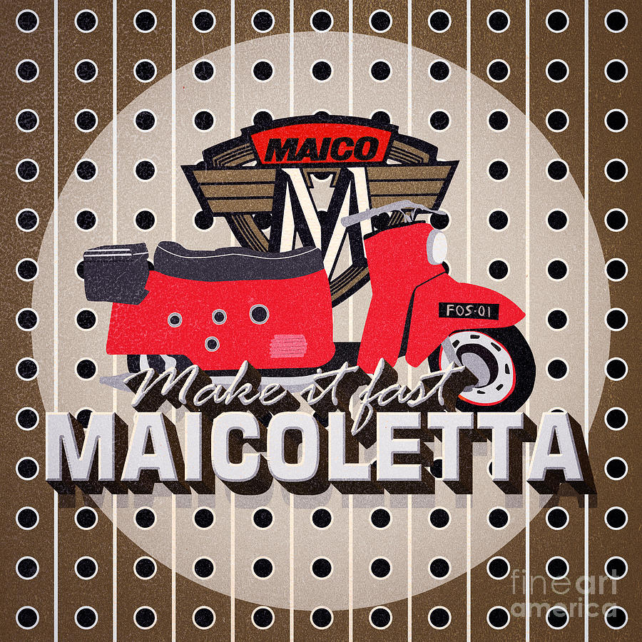 Vintage Photograph - Maicoletta Scooter Advertising by Jorgo Photography