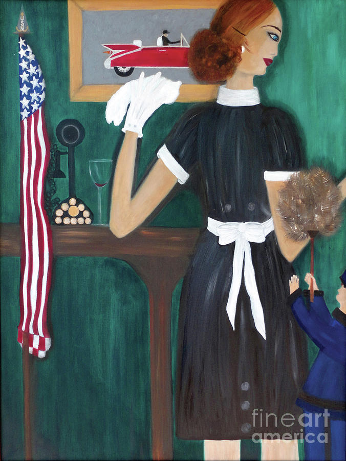 Maid In America Painting by Artist Linda Marie