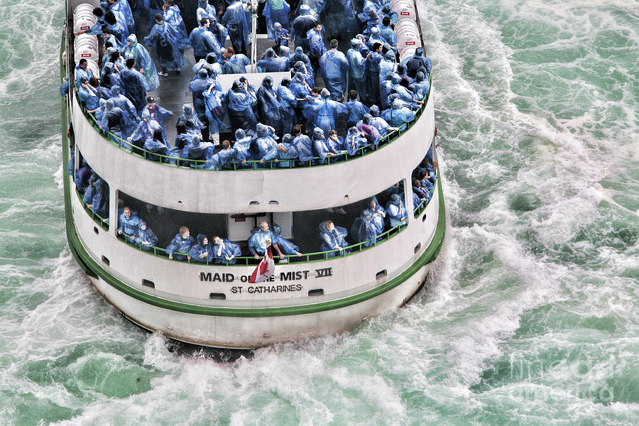 Maid of the Mist Blue Raincoats Photograph by Chuck Kuhn - Pixels