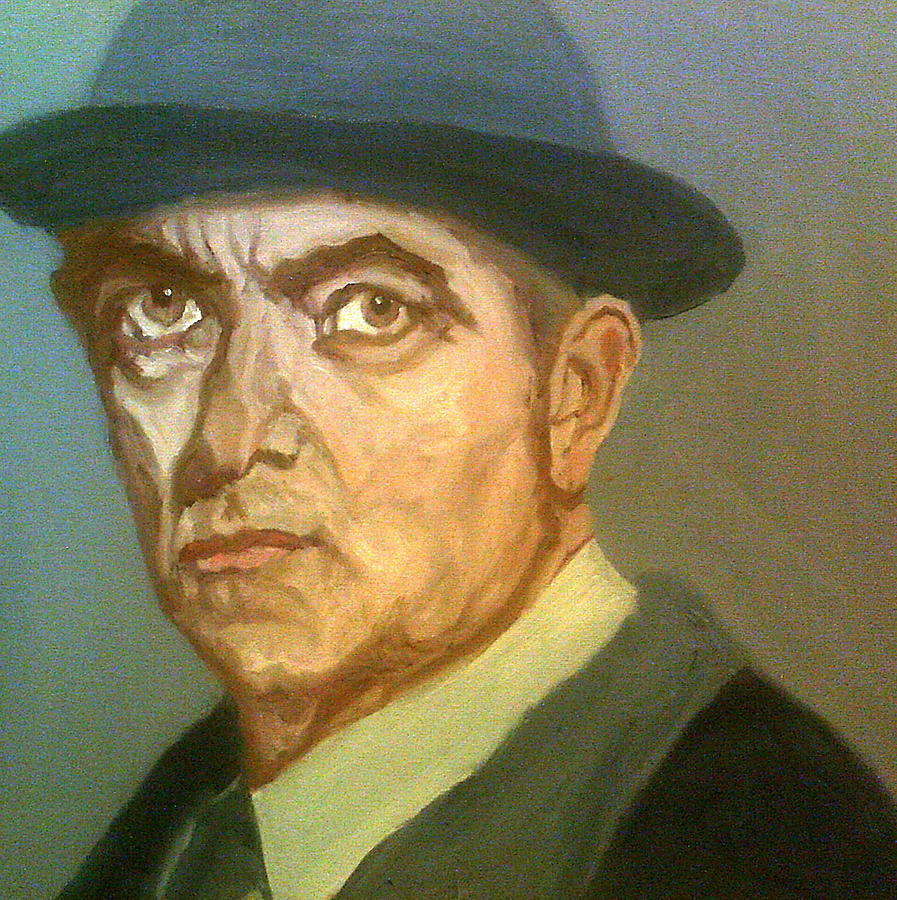 Maigret Looks Serious Painting by Peter Gartner