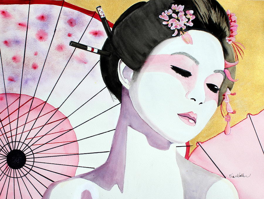 Maiko Watercolor Painting by Kimberly Walker