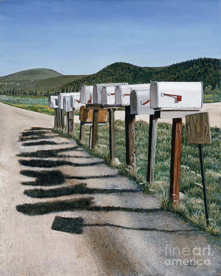 Mail Boxes Painting by Jiji Lee