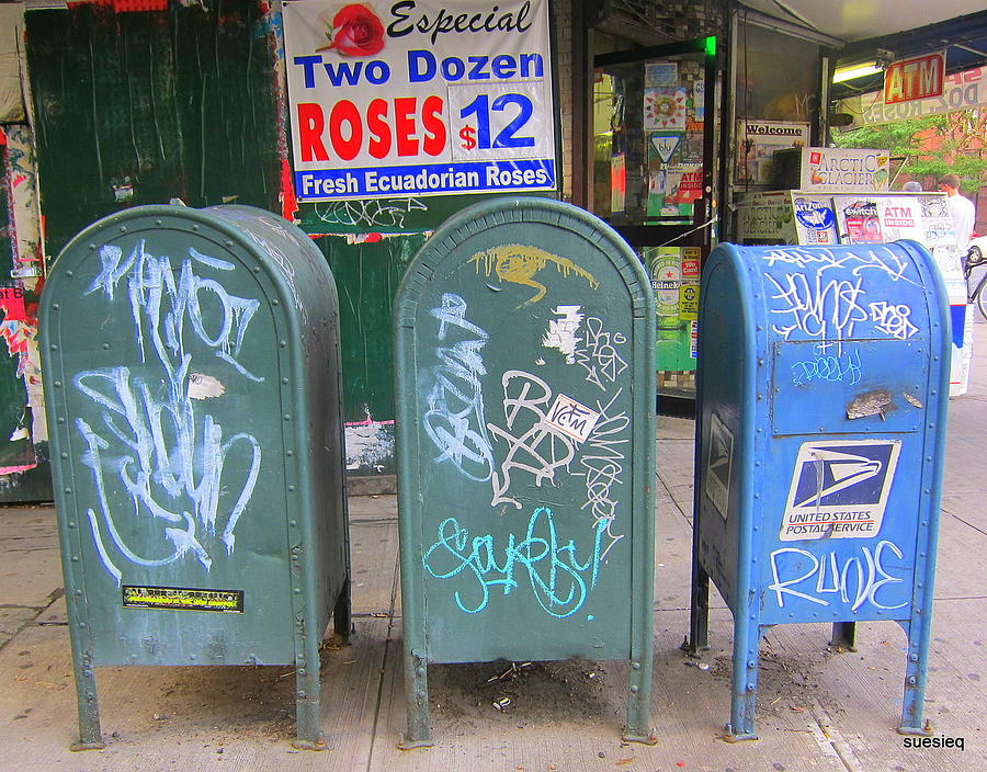 New York City Photograph - Mail Graffitti by Sue Rosen