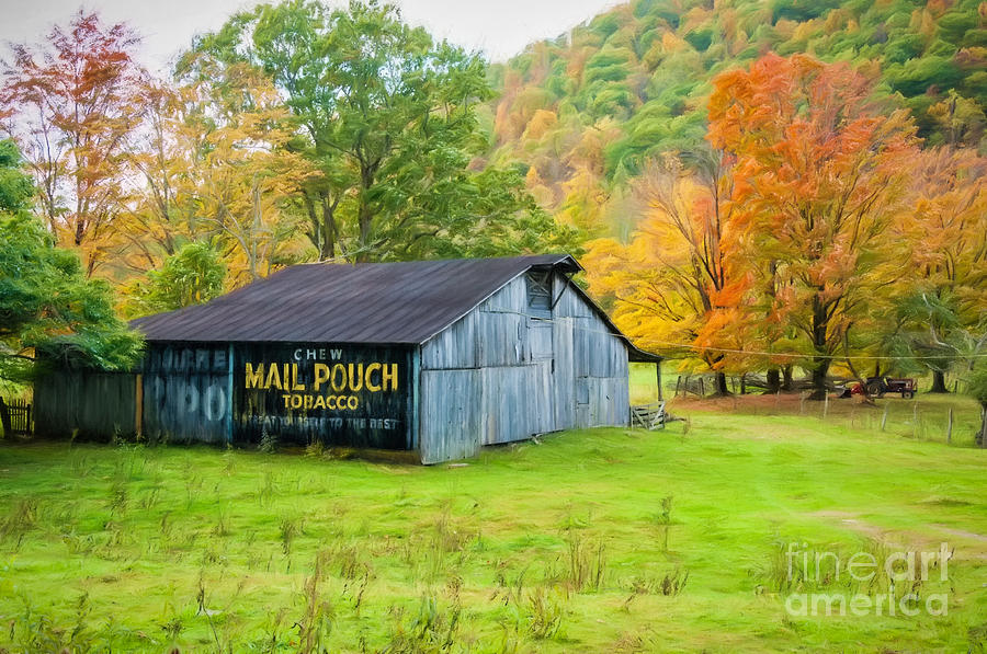 Mail Pouch Barn WV-digital art Photograph by Kathleen K Parker