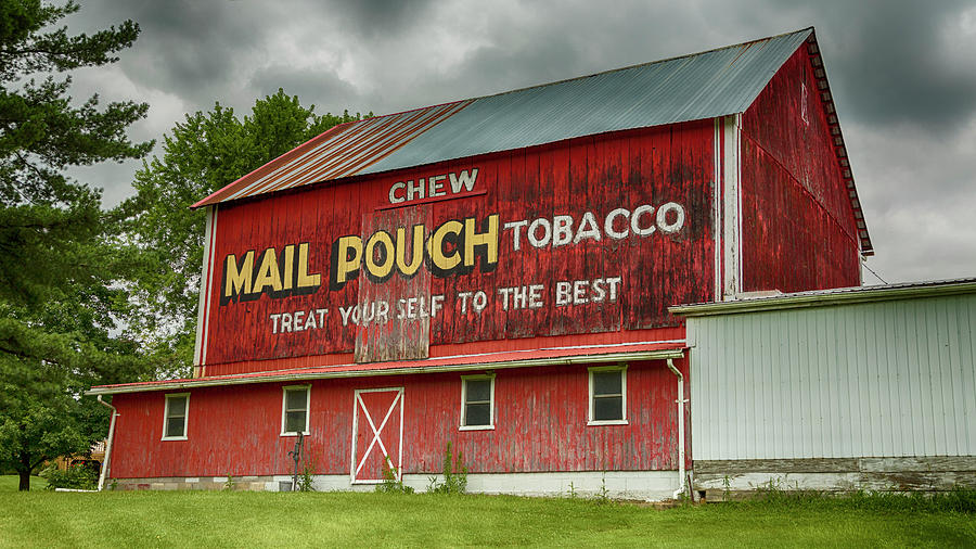 Mail Pouch Red Barn - OH 93 Photograph by Stephen Stookey