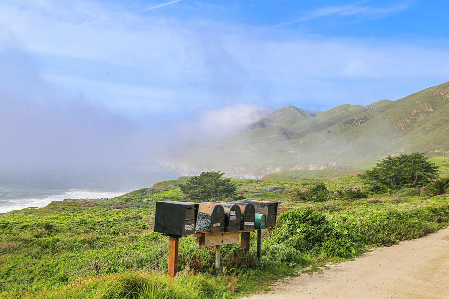 Mailboxes at Garrapata state park Photograph by Alberto Zanoni