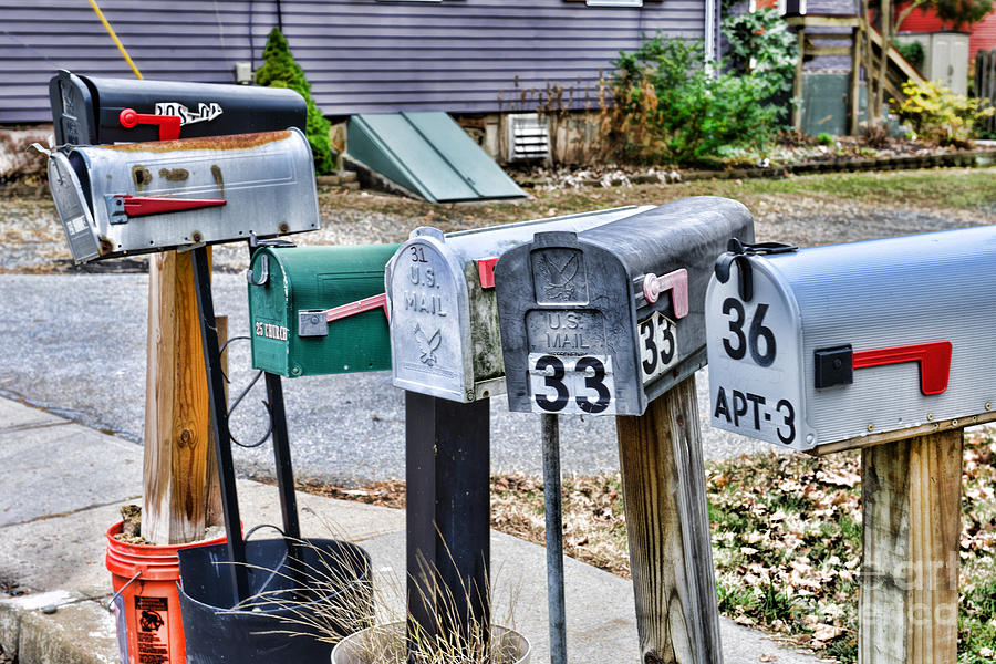 Mailboxes Photograph by Paul Ward