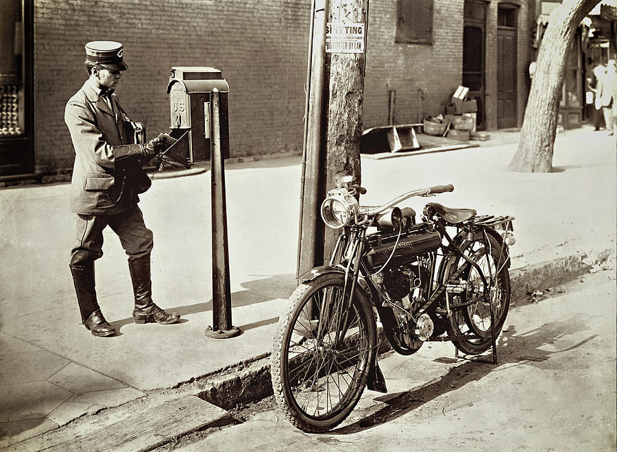 Mailman and Motorcycle Photograph by Carlos Diaz