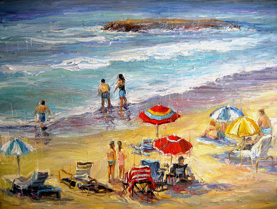 Main Beach Laguna CA Painting by September McGee - Fine Art America