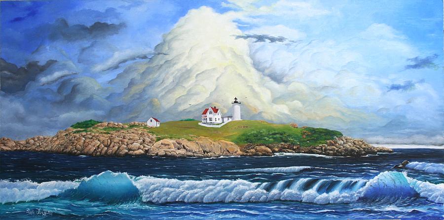 Main Lighthouse Painting by Mike Ivey
