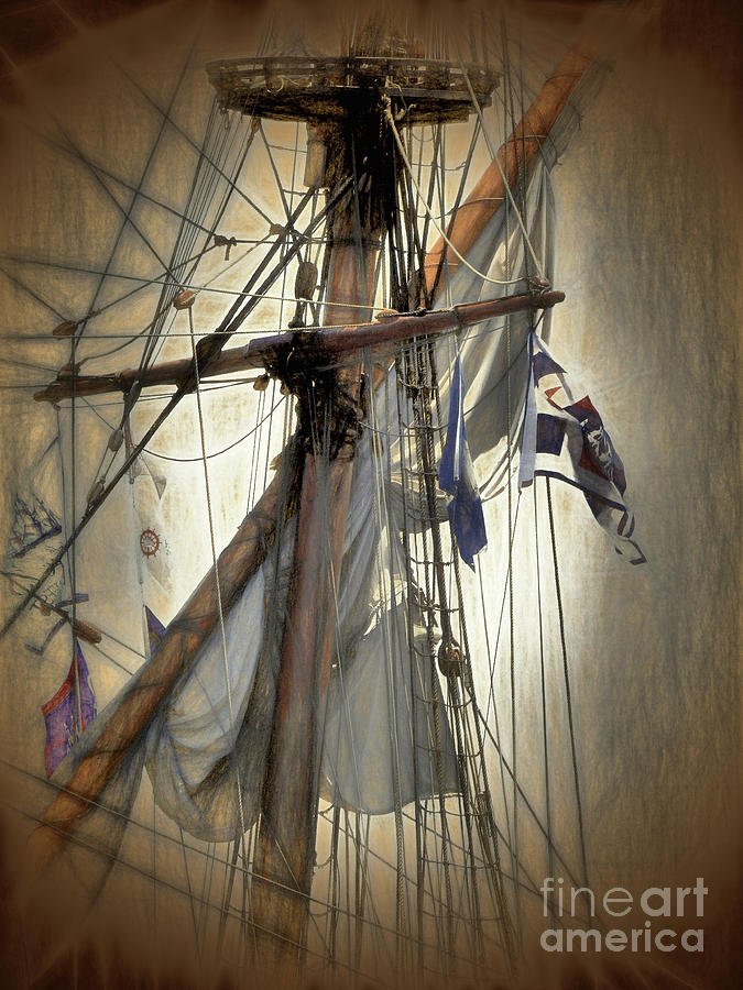 Main Mast - Kalmar Nyckel Photograph by Scott Cameron
