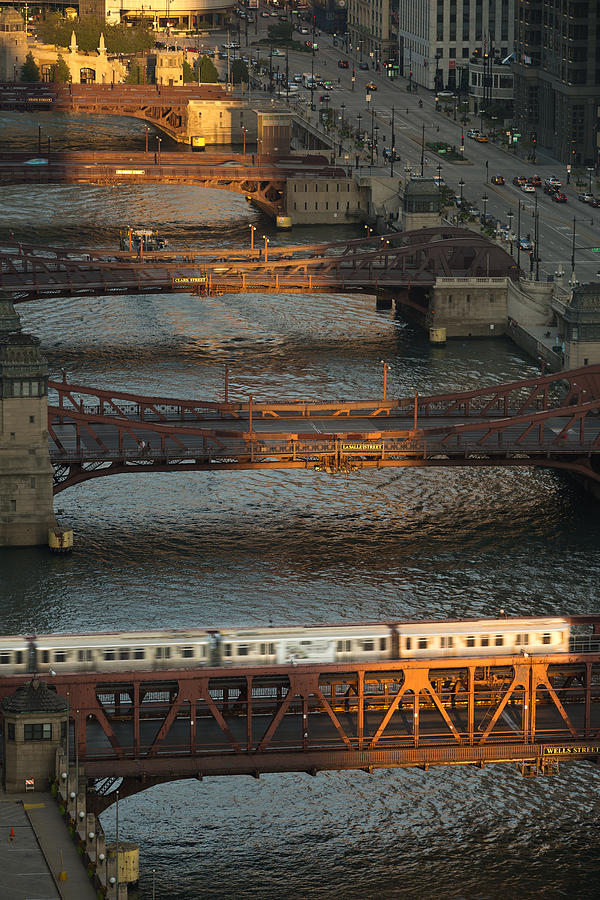 Main Stem Chicago River Photograph by Steve Gadomski