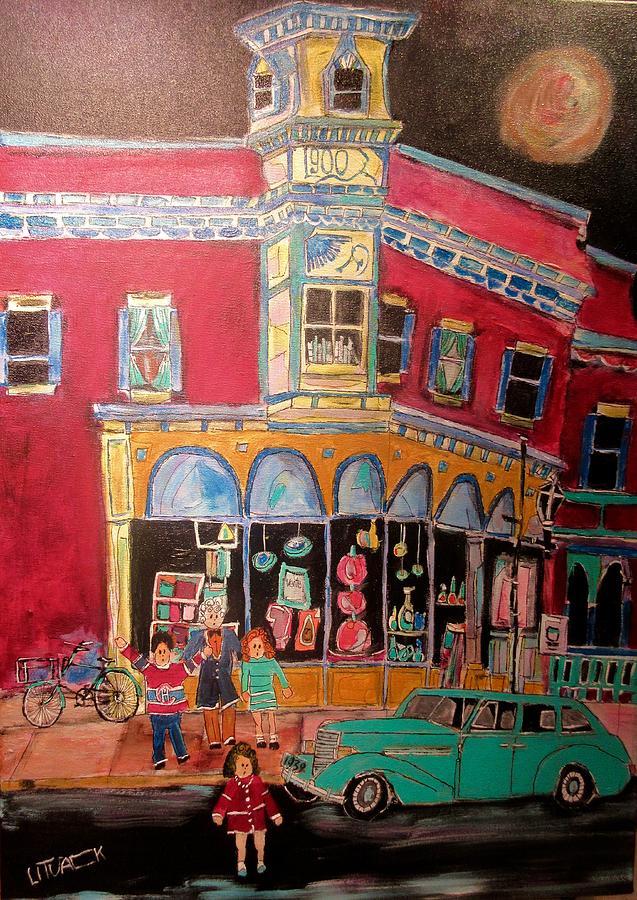 Main Street 1940 Painting by Michael Litvack