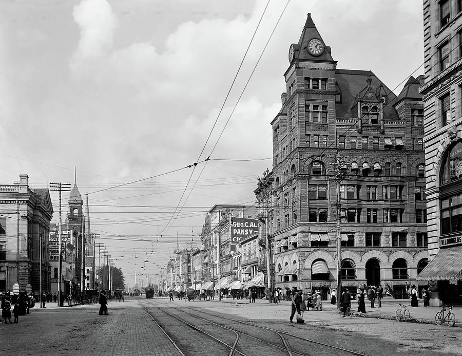 Main Street - Dayton Ohio 1902 Photograph by Mountain Dreams