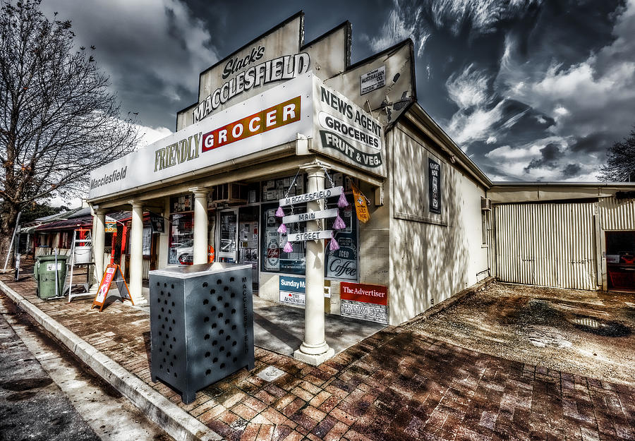 Grocer Photograph - Main Street Grocer by Wayne Sherriff