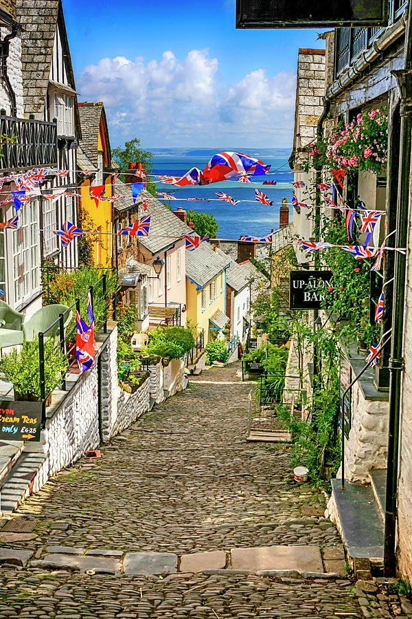 Main street in Clovelly, UK Photograph by Chris Smith