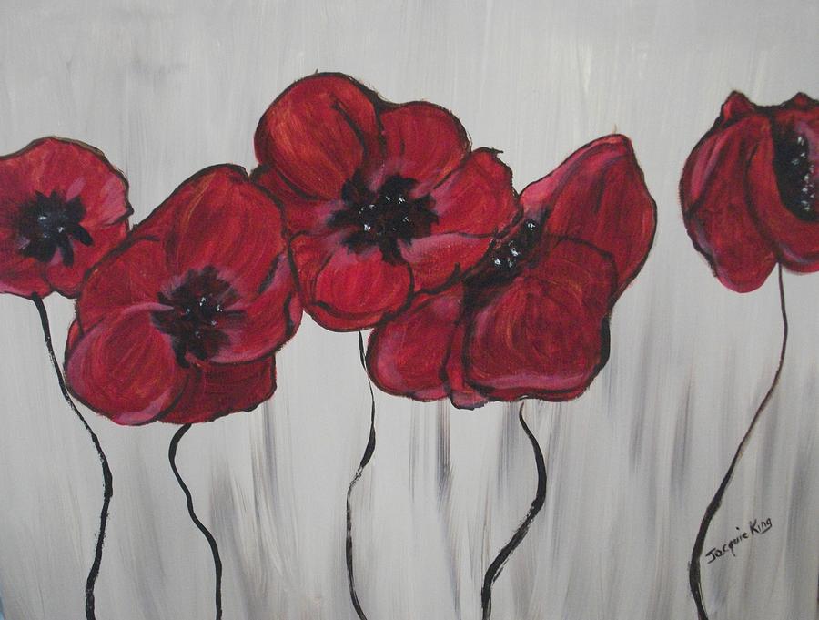 Abstract Painting - Main Street Poppies  by Jacquie King