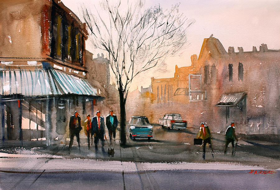 Impressionism Painting - Main Street - Stevens Point by Ryan Radke