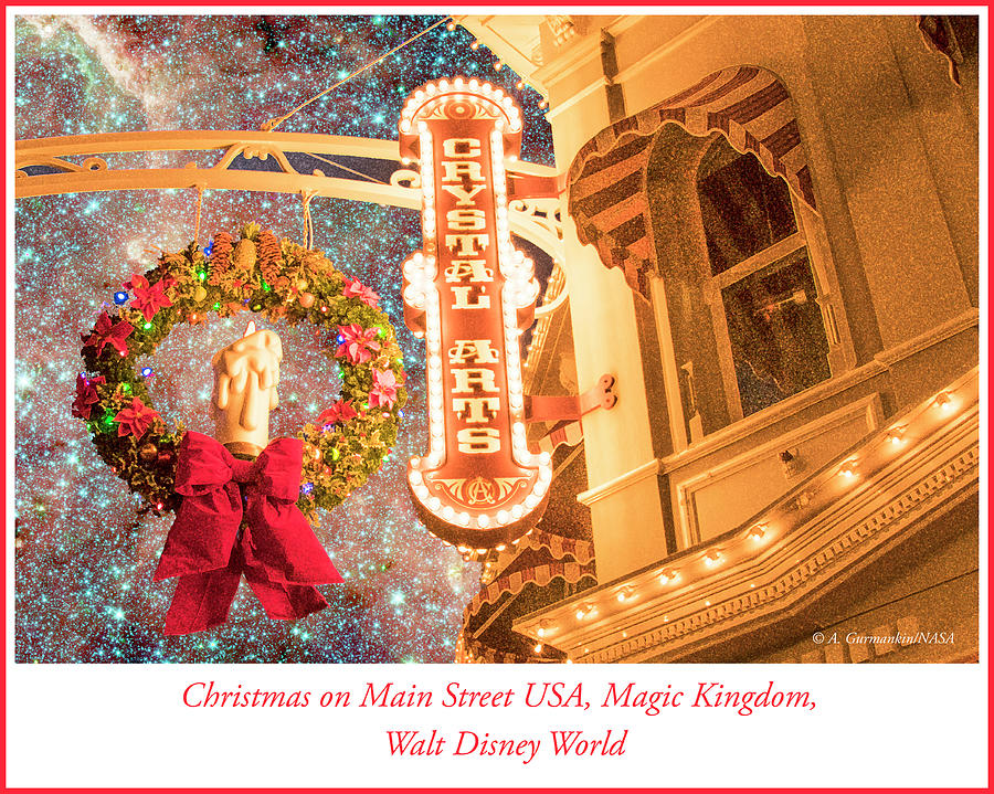 Main Street USA Shop, Christmas, Magic Kingdom, Walt Disney Worl Digital Art by A Macarthur Gurmankin